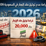 غرامة عدم توثيق عقد إيجار في السعودية 2026